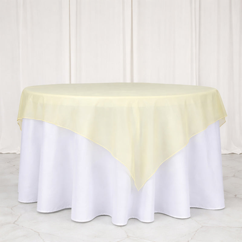 10 Pack Organza Table Overlay 72