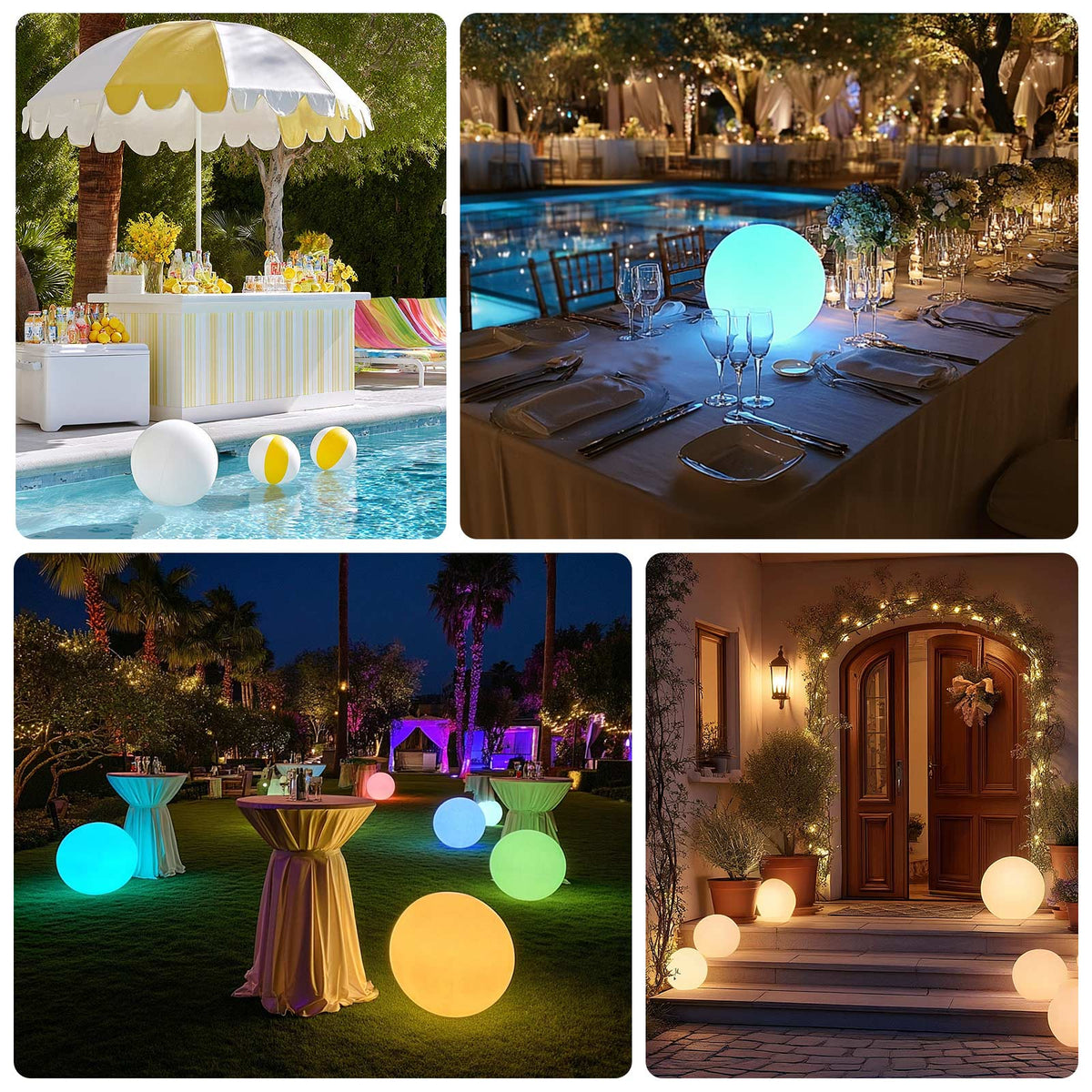 Cordless Floating Pool Lights: 16 RGB Colors with Remote – eHomemart