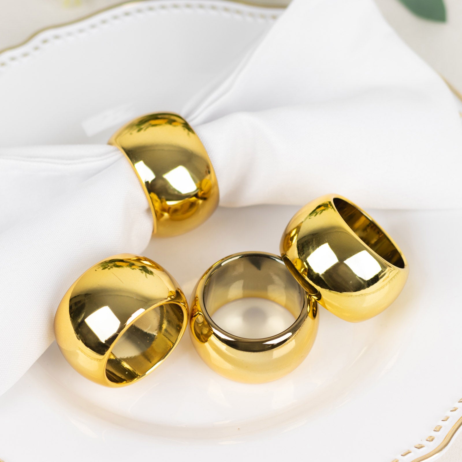 Shiny Metallic Acrylic Napkin Rings – eHomemart