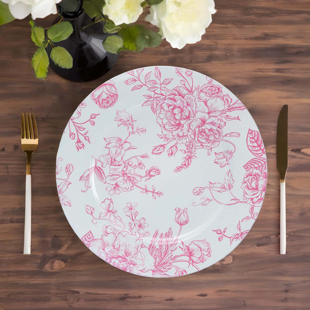 Floral charger plates best sale