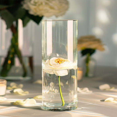 Glass Cylinder Vases, Glass Flower Vase, Cylindrical Vase, Decorative Vases, Cylinder Vase Centerpieces#size_parent