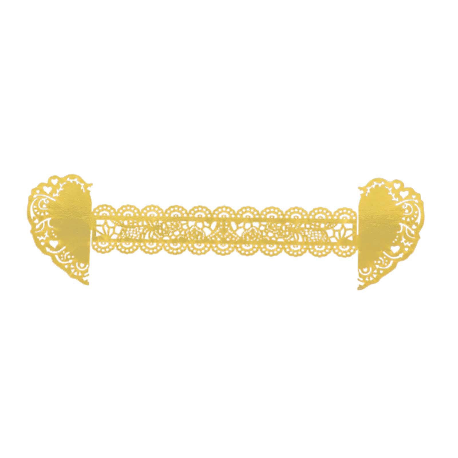 Heart Paper Napkin Rings with Lace Pattern, Disposable Napkin Holders ...