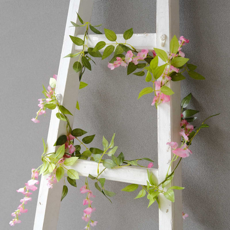 2 Pack Silk Wisteria Flower Garland Hanging Vines, Artificial Floral Garland Flower Arch Decor - 6ft