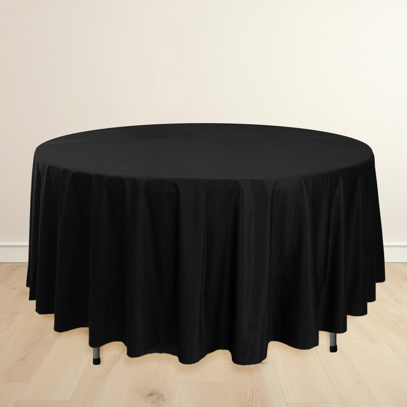 Premium Scuba Round Tablecloth, Wrinkle Free Polyester Seamless Tablecloth - 108