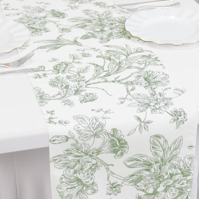 floral table runner, table runner, dining table runner, french toile runner, table linens, table toppers#color_parent