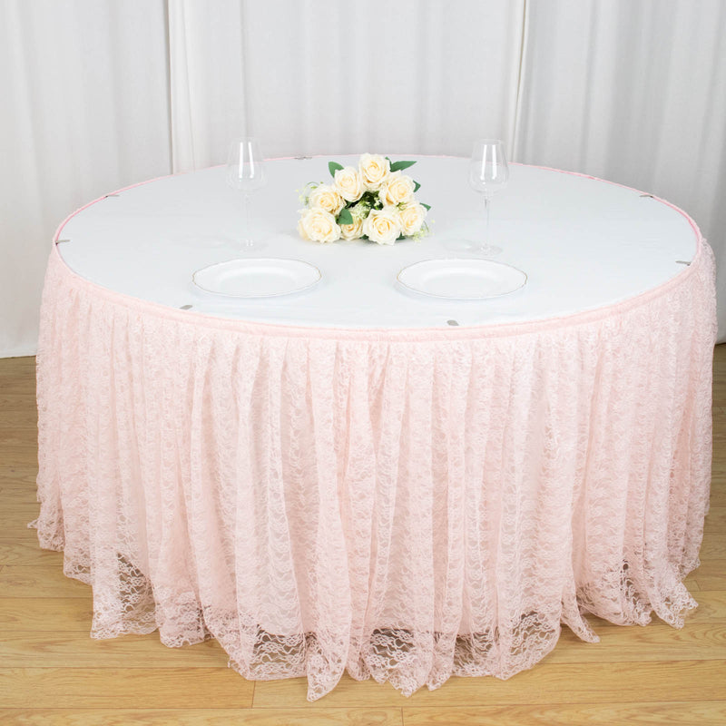 Premium Pleated Lace Table Skirt 14ft