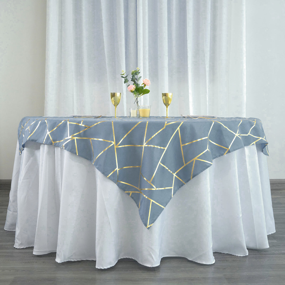 Polyester Embossed Overlay Polyester Square Overlay 54