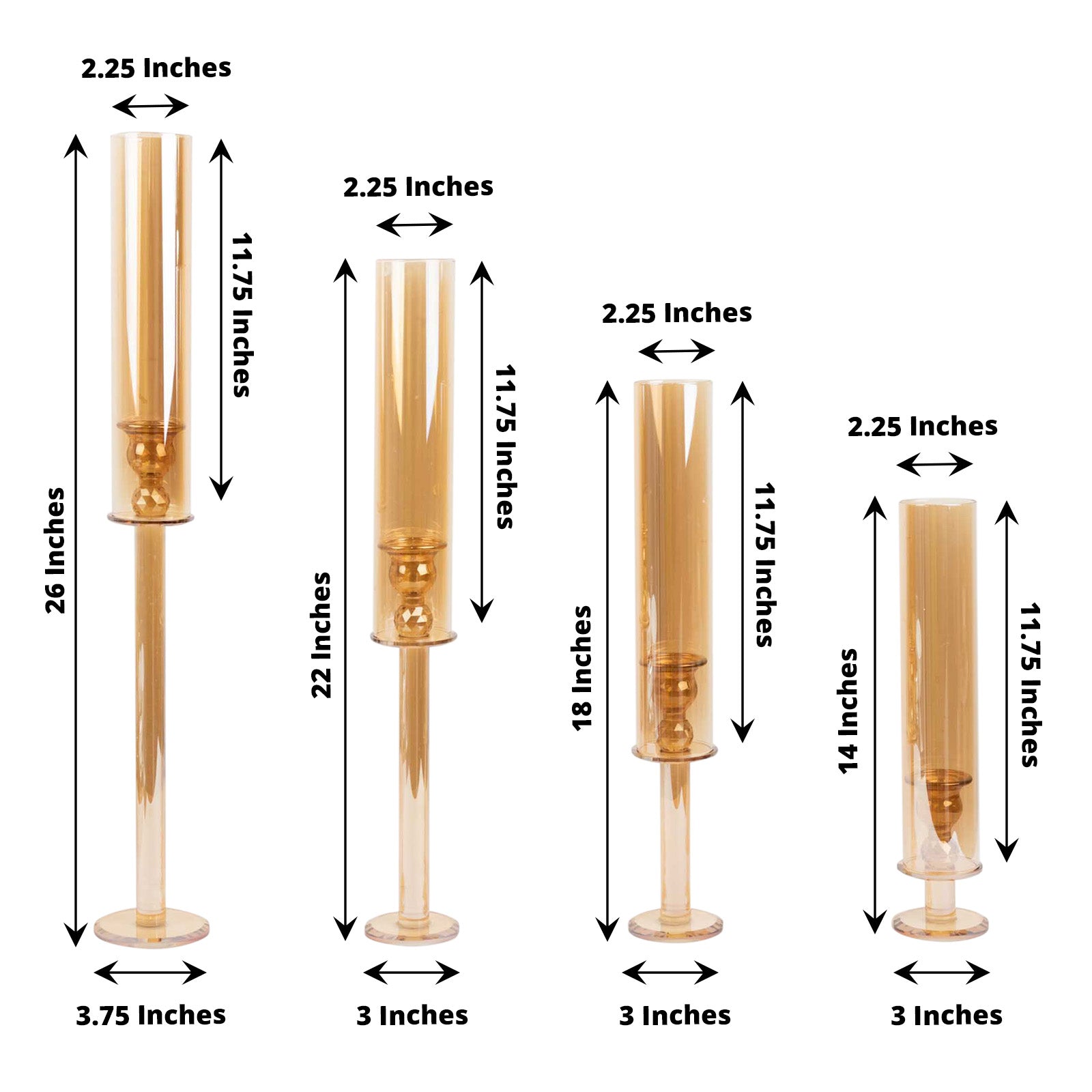 Taper Hurricane Candle Holdersnull