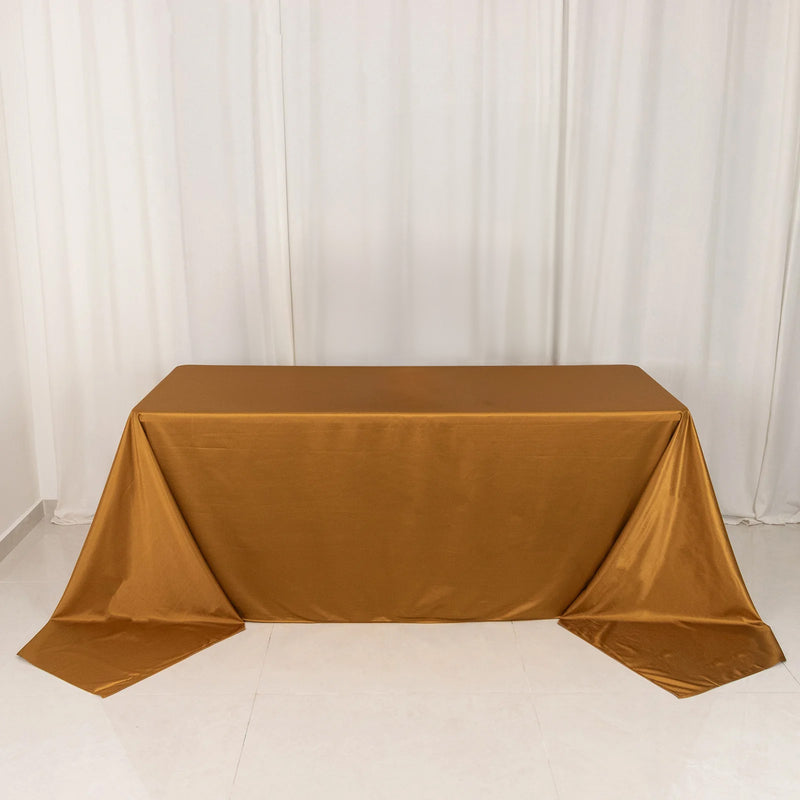 Shimmer Premium Scuba Rectangle Tablecloth, Wrinkle Free Seamless Polyester Tablecloth - 90