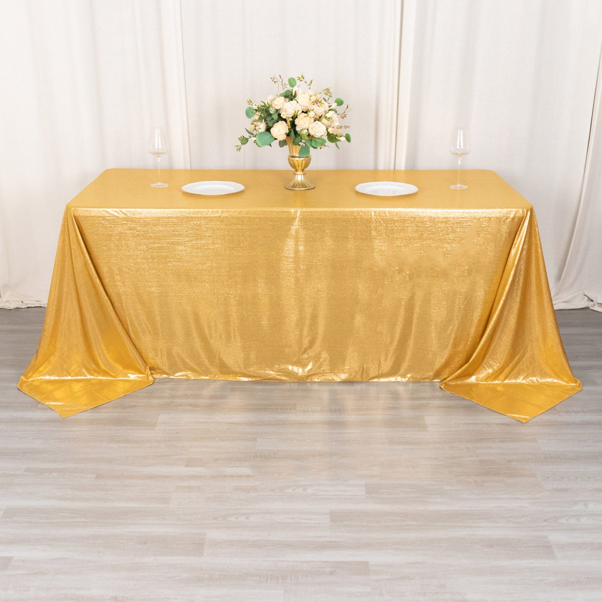 Shimmer Sequin Dots Polyester Tablecloth 90