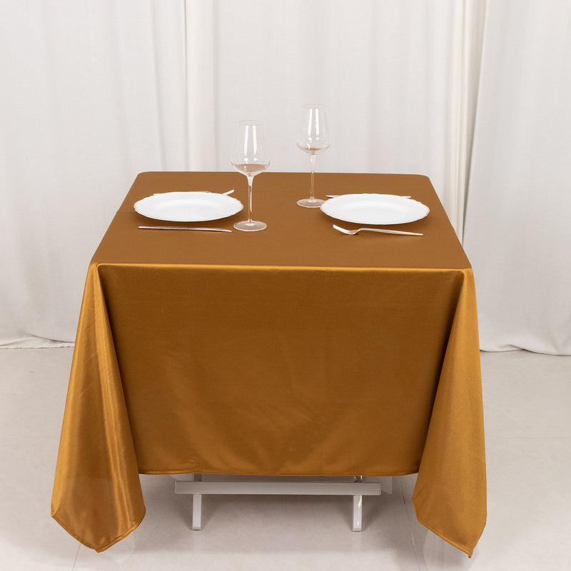 Shimmer Premium Scuba Square Tablecloth, Wrinkle Free Seamless Polyester Tablecloth - 70