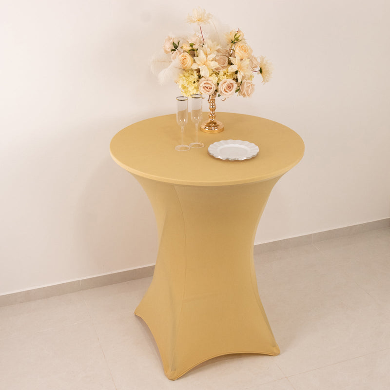 Highboy Spandex Cocktail Table Cover, Fitted Stretch Tablecloth for 33