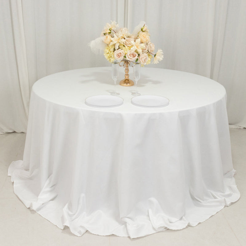 Cotton Blend Round Tablecloth 132