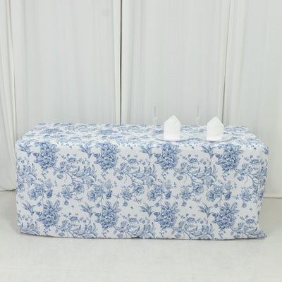 tablecloth, rectangle tablecloth, french toile tablecloth, polyester tablecloth, fitted tablecloth#color_parent