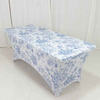 spandex tablecloth, fitted tablecloth, rectangle tablecloth, tablecloth, french toile tablecloth, spandex rectangular tablecloth#color_parent