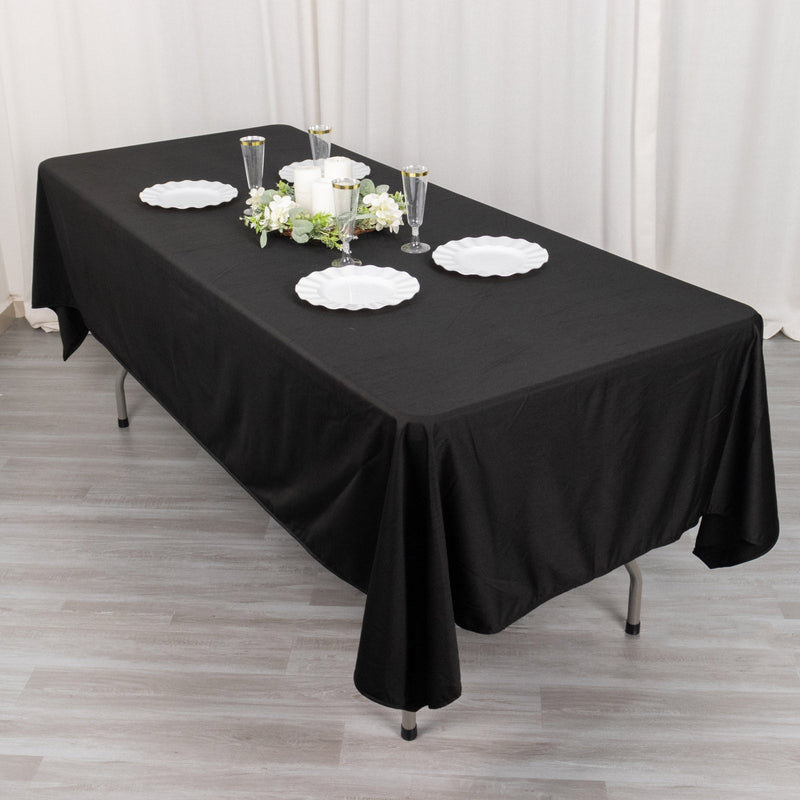 Premium Scuba Rectangular Tablecloth, Wrinkle Free Polyester Seamless Tablecloth 60