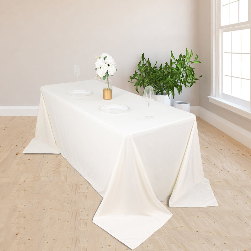 Premium Scuba Rectangular Tablecloth, Wrinkle Free Polyester Seamless Tablecloth - 90