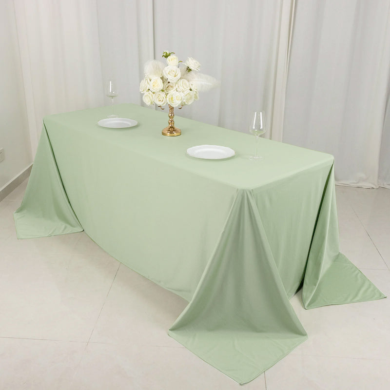 Premium Scuba Rectangular Tablecloth, Wrinkle Free Polyester Seamless Tablecloth - 90