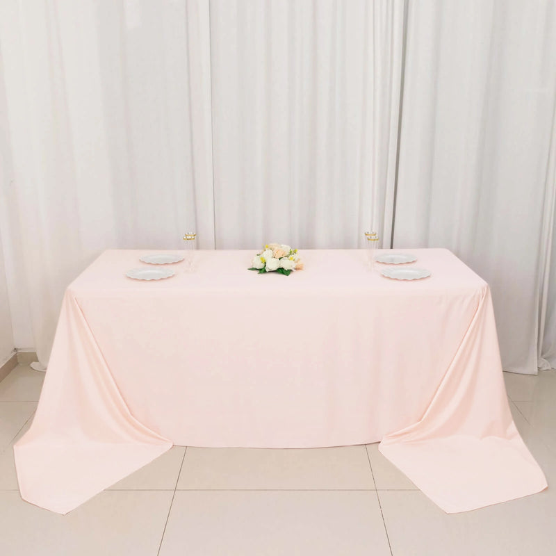 Premium Scuba Rectangular Tablecloth, Wrinkle Free Polyester Seamless Tablecloth 90