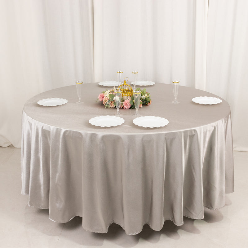 Shimmer Premium Scuba Round Tablecloth, Wrinkle Free Seamless Polyester Tablecloth - 108