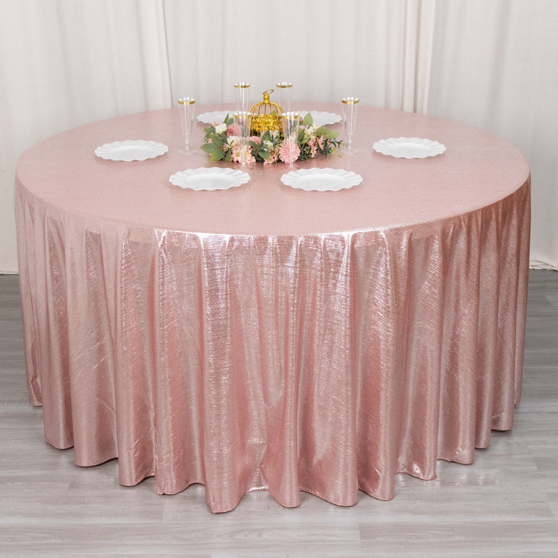 Shimmer Sequin Dots Polyester Tablecloth, Wrinkle Free Sparkle Glitter Tablecover 120