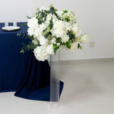 ribbed glass vases, glass vases, clear vase, glass vases, floor vases,  ribbed vases, cylinder vase#size_parent