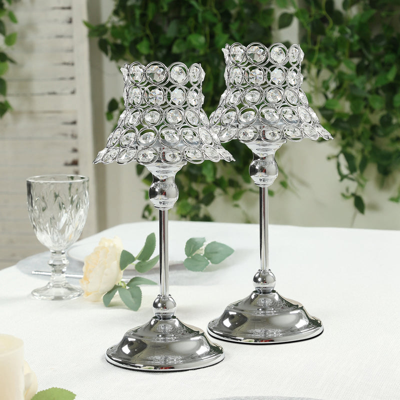 2 Pack Crystal Votive Candle Holders – 12