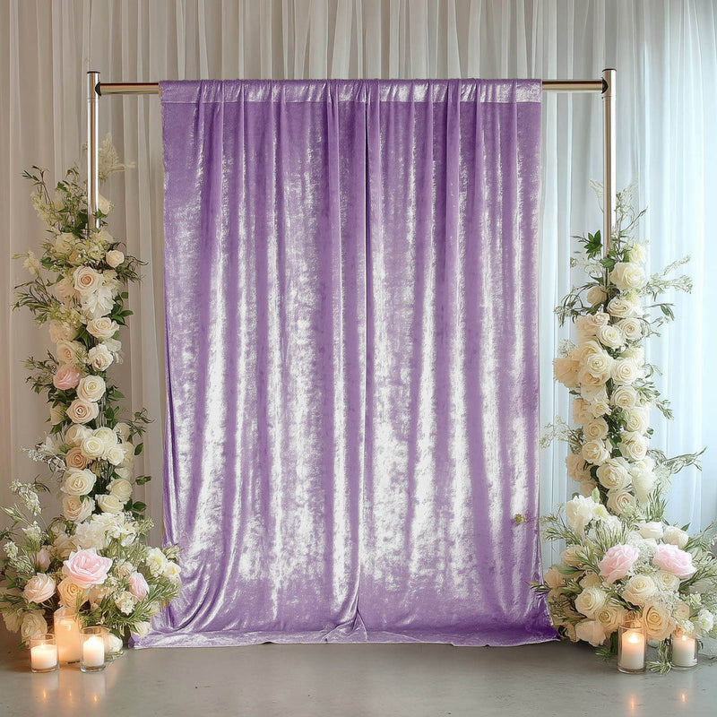 Premium Smooth Velvet Backdrop Drape Curtain, Privacy Photo Booth Divider Panel with Rod Pocket - 5ftx12ft