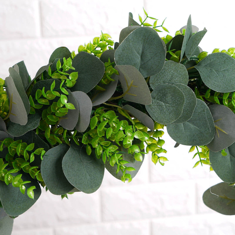 Real Touch Green Artificial Eucalyptus/Boxwood Leaf Garland Vine 3ft