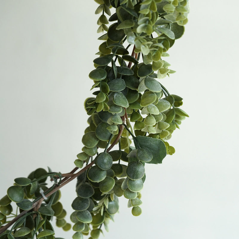 Real Touch Green Artificial Eucalyptus/Boxwood Leaf Garland Vine 5ft