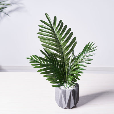 artificial palm leaf, artificial greenery, faux fern stems, artificial greenery stems, artificial plant stems#color_green