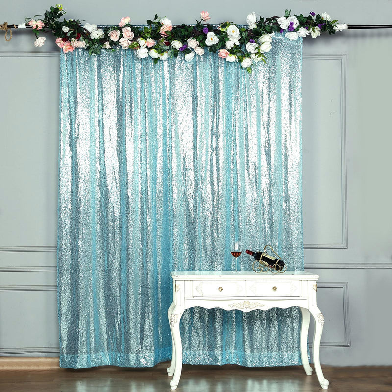 Sequin Backdrop Drape Curtain, Photo Booth Divider Panel - 8ftx8ft