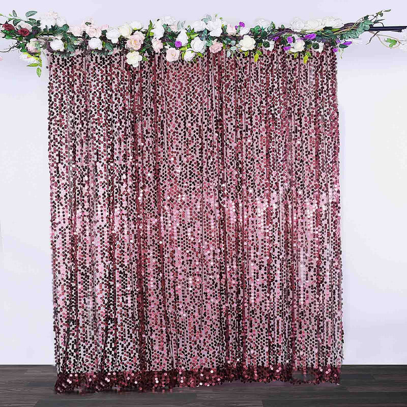 Big Payette Sequin Backdrop Drape Curtain, Photo Booth Divider Panel - 8ftx8ft