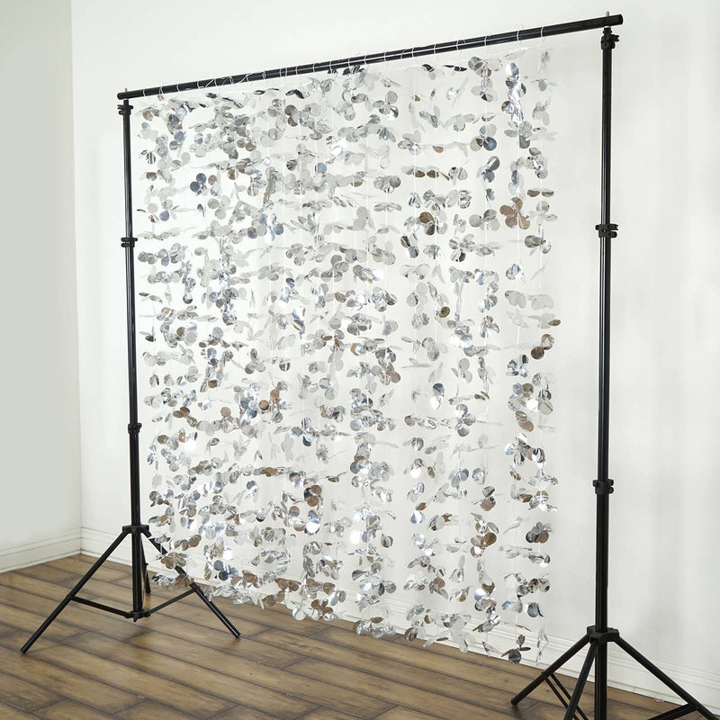 Hanging Silk Flower Garland Doorway Curtain Room Divider, Backdrop 6ftx6ft