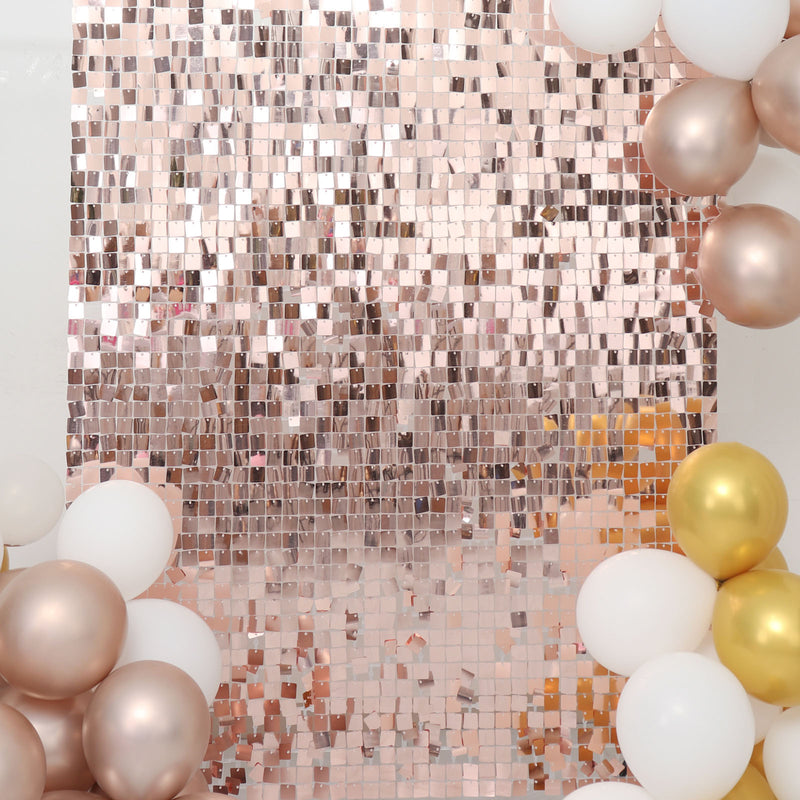 Ritzy Square Sequin Shimmer Wall Photo Backdrop Panels, Active Spangle Wall Art Décor