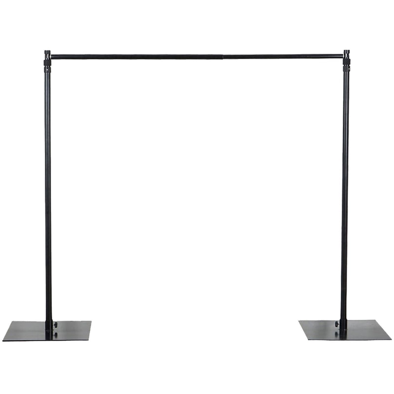 Metal DIY Adjustable Heavy Duty Pipe and Drape Stand Set, Backdrop Kit With Steel Base 10ft