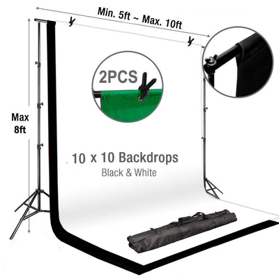 Adjustable Backdrop Stand, Portable Backdrop Stand, Metal Backdrop Stand, Photo Backdrop Stand, Backdrop Stand Kit#color_black