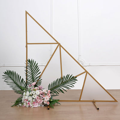 triangle arch, photography backdrop stand, backdrop frame, gold arch, flower wall stand#color_gold