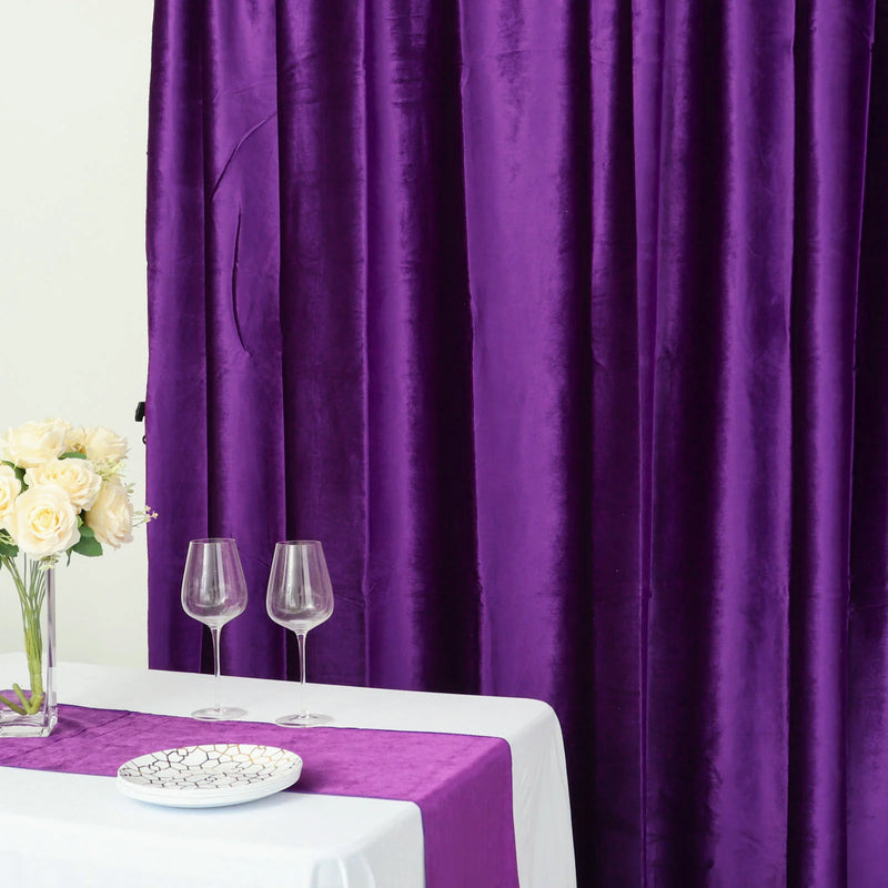 Premium Smooth Velvet Backdrop Drape Curtain, Privacy Photo Booth Divider Panel with Rod Pocket - 8ftx8ft