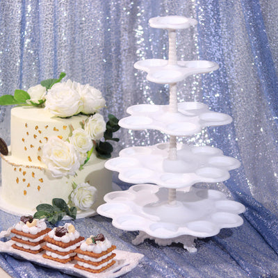 5 tier cupcake stand, plastic cupcake stand, tiered dessert tray, cupcake, display stand, cupcake tower stand#color_white