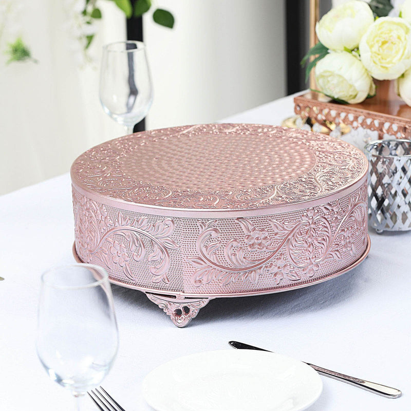 Embossed Pedestal Riser, Matte Metal Display Stand 14