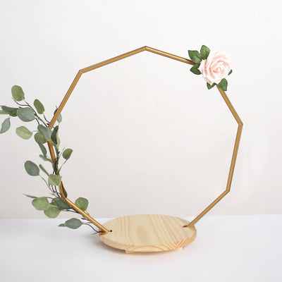 gold cake stand, floral hoop centerpiece, floral arch, cake display stand, modern cake stand#size_parent