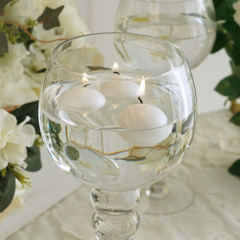 Classic White Mini Disc Unscented Floating Candles