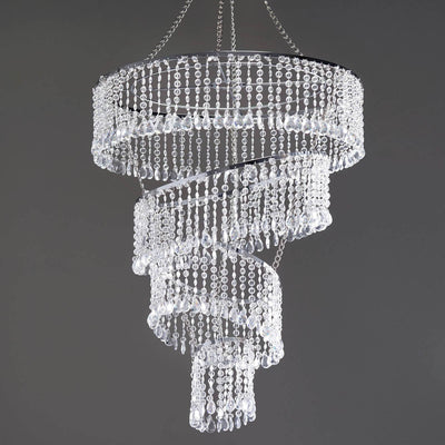 acrylic chandelier, hanging chandelier, tiered crystal chandelier, decorative chandelier, crystal pendant chandelier#color_parent