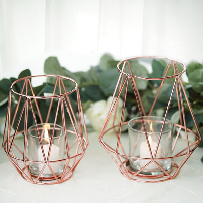 Geometric Candle Holder, Wire Candle Holder, geometric metal decor, Geometric Table Decor, Geometric Centerpiece#size_parent