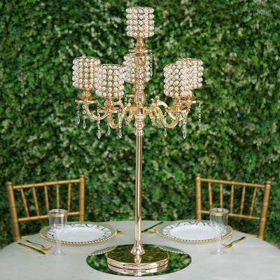 Wedding Candelabra Tall Floor Candelabras - Gold 5 Arm Candelabra, 28  Metal Spiral Candelabra Candle Holder, Antique Candle Opera Centerpieces  Stand for Events, Ceremony Aisle Reception : : Home