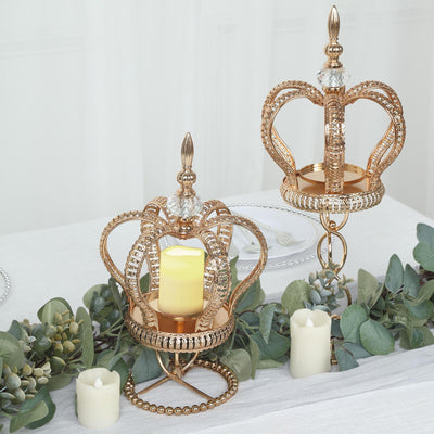 pillar candle holders, crown candle holders, metal pillar candle holders, candle holder centerpiece, decorative candle holder#size_parent