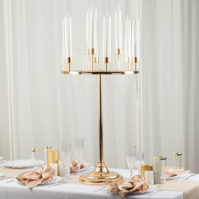 gold candlestick holders, gold candelabra, candelabra centerpieces, table candelabra, taper candle holders#color_parent