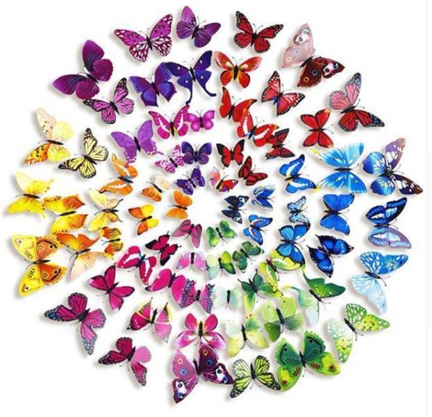 12 Pack | 3D Butterfly Wall Decals, DIY Stickers Decor