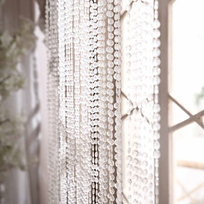Crystal Beaded Curtains, Beaded Door Curtains, Hanging Bead Curtains, Hanging Door Beads, Beaded Room Dividers#color_clear